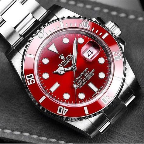 rolex double red dial|Rolex submariner red bezel.